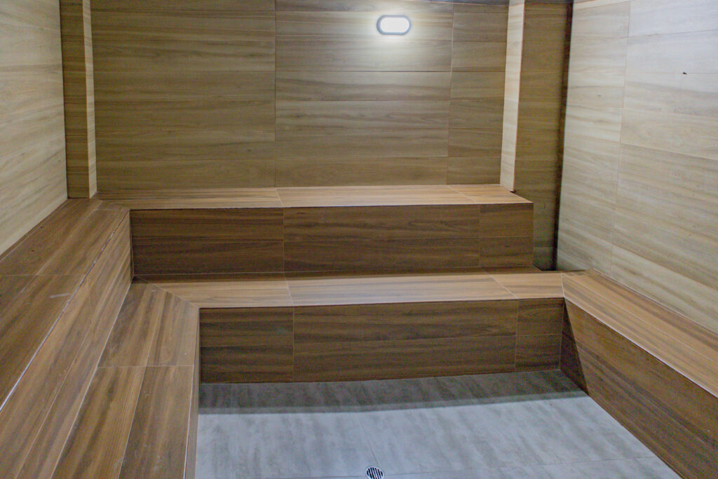 Sauna cámara vapor de hotel